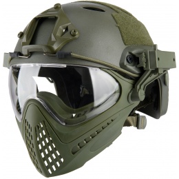 G-Force Piloteer Fast Helmet Adapter Face Mask - OLIVE DRAB