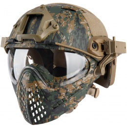 WoSport Piloteer Fast Helmet Adapter Face Mask - WOODLAND DIGITAL