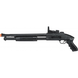 UK Arms Airsoft M590 Spring Shotgun w/ Flashlight - BLACK
