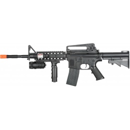UK Arms Airsoft Spring Powered M16 Rifle - BLACK