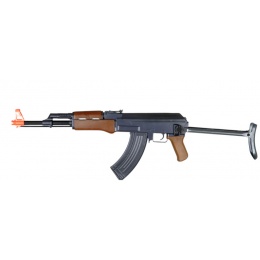 CYMA ZM93S Airsoft Full-Sized AK-47 w/ Folding Stock - BLACK/WOOD