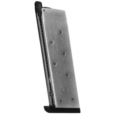 WE M1911 MEU 15rd Airsoft Gas Blowback Pistol Magazine - SILVER