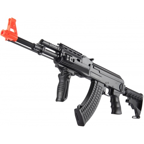  bbtac ak-47 airsoft gun, electric airsoft assault rifle fully  automatic aeg with battery & charger, magazine, shoots 6mm airsoft pellets( Airsoft Gun) : Sports & Outdoors