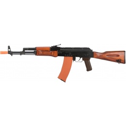 GHK GK74 AK47 Full Metal Real Wood Furniture GBB Airsoft Rifle - BLACK
