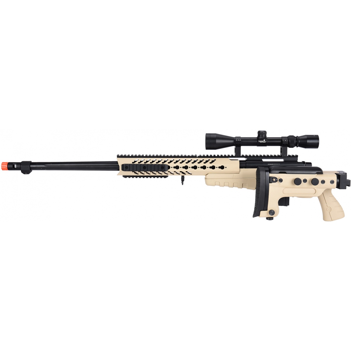 WellFire MB4418-3 Bolt Action Airsoft Sniper Rifle w/ Scope - TAN ...