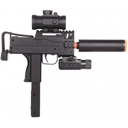 DE M11 CQB Compact Airsoft Submachine Gun w/ Flashlight and Scope ...