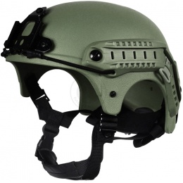 G-Force Tactical IBH Airsoft Helmet w/ NVG Shroud & Side Rails - OD